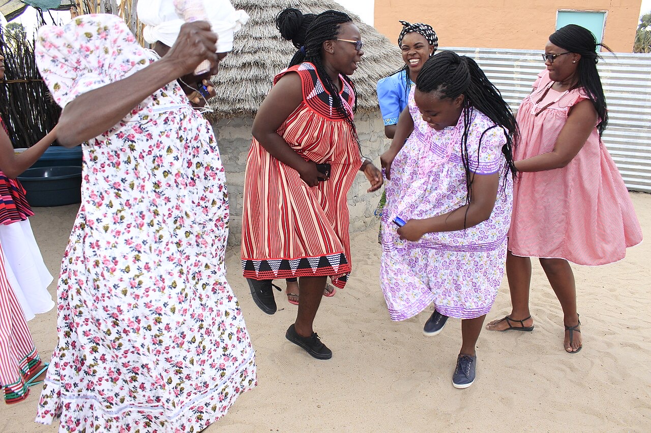 An Ovambo wedding dance, Namibia