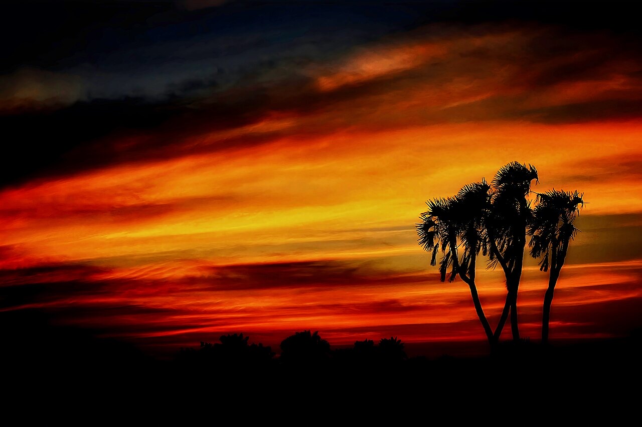 Sunset over the Nile at Atbara, Sudan