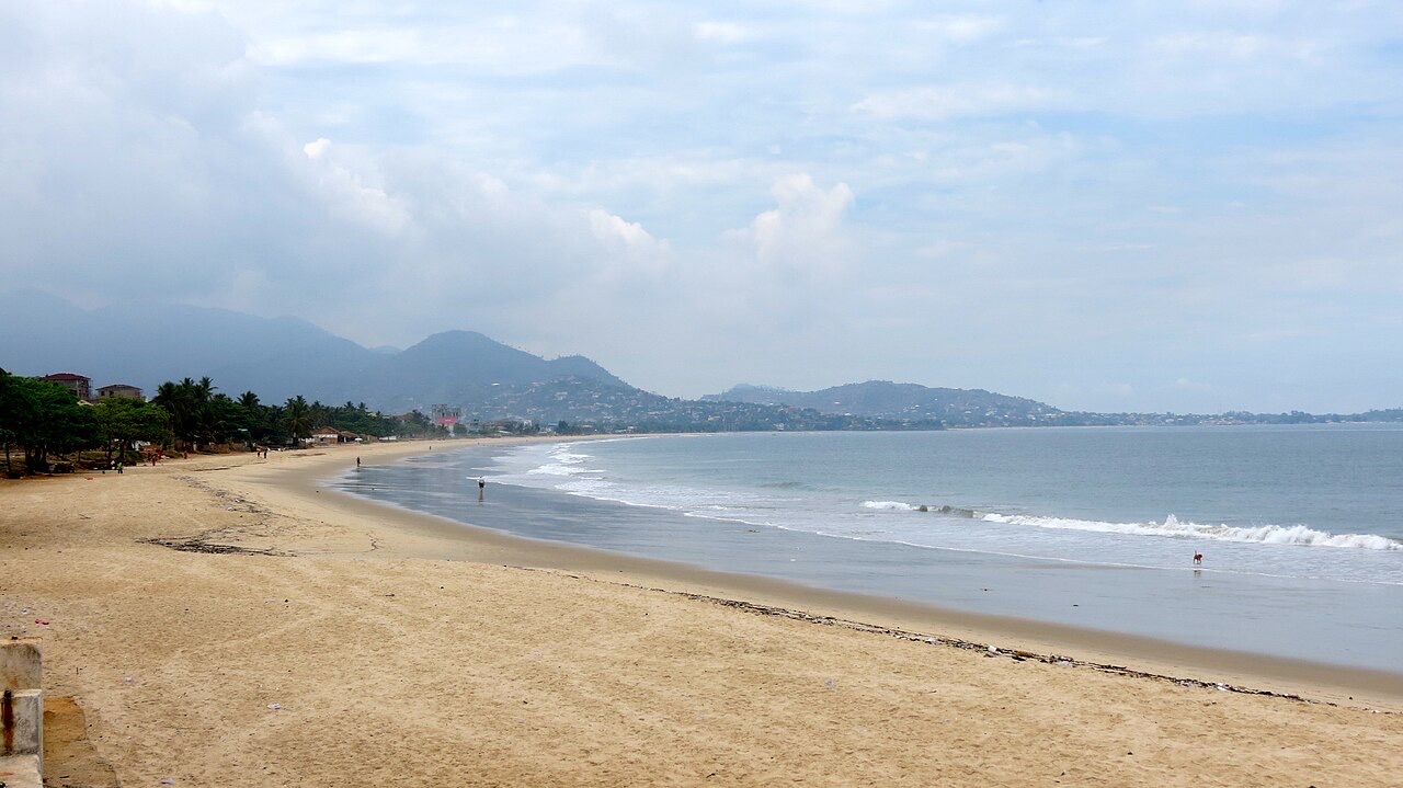 A beach on the Freetown Peninsula, Sierra Leone