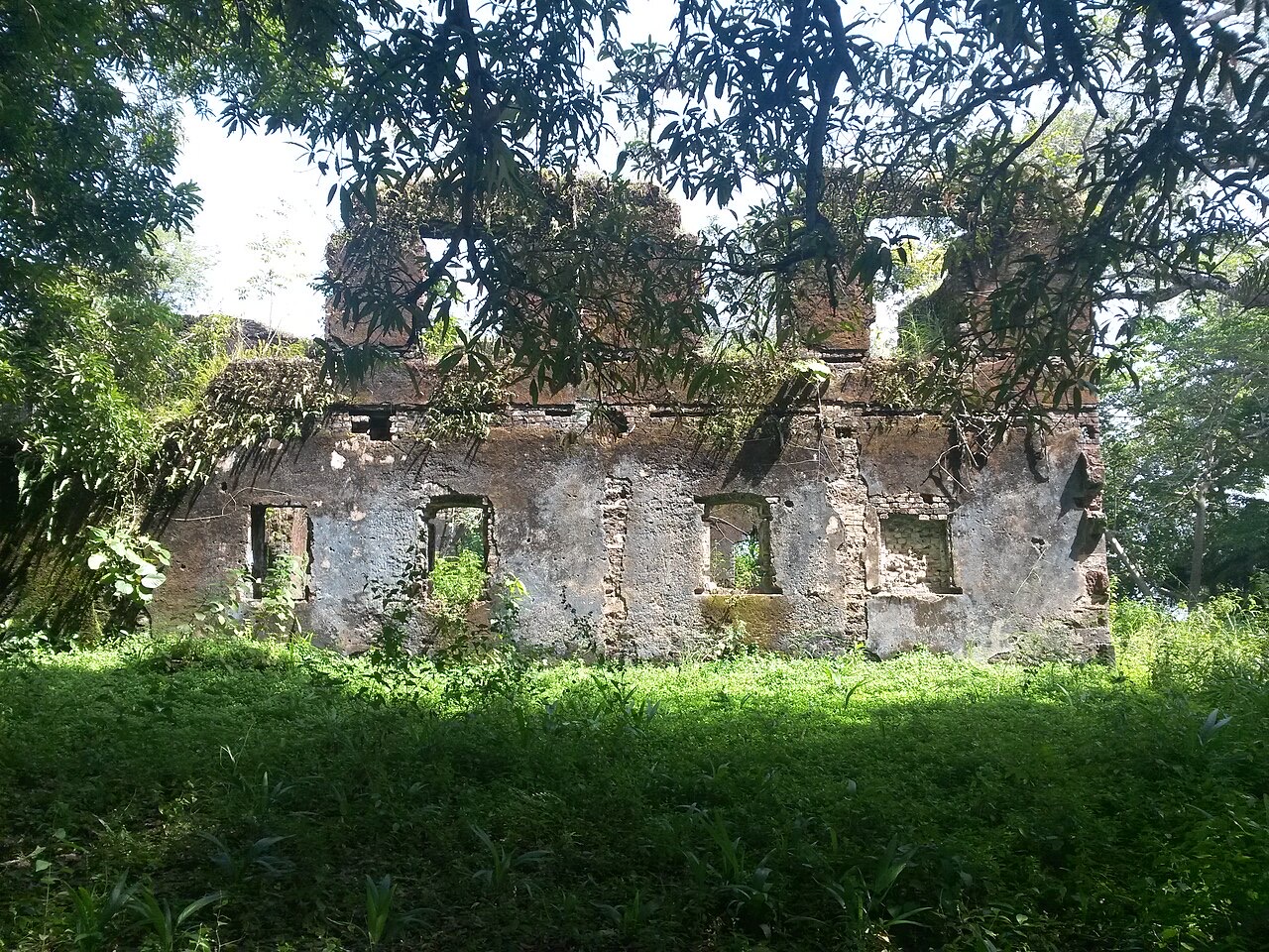 The fortress walls on Bunce Island, Sierra Leone