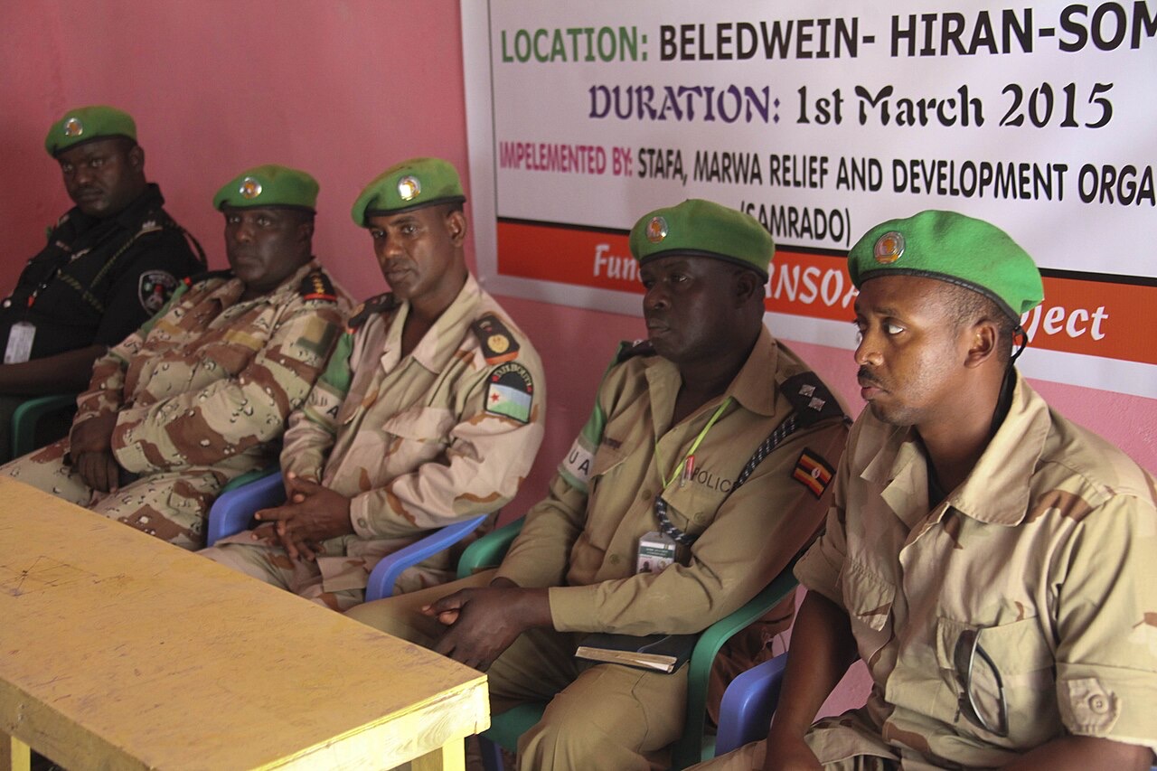 A classroom handover at Mujamac Primary School, Somalia