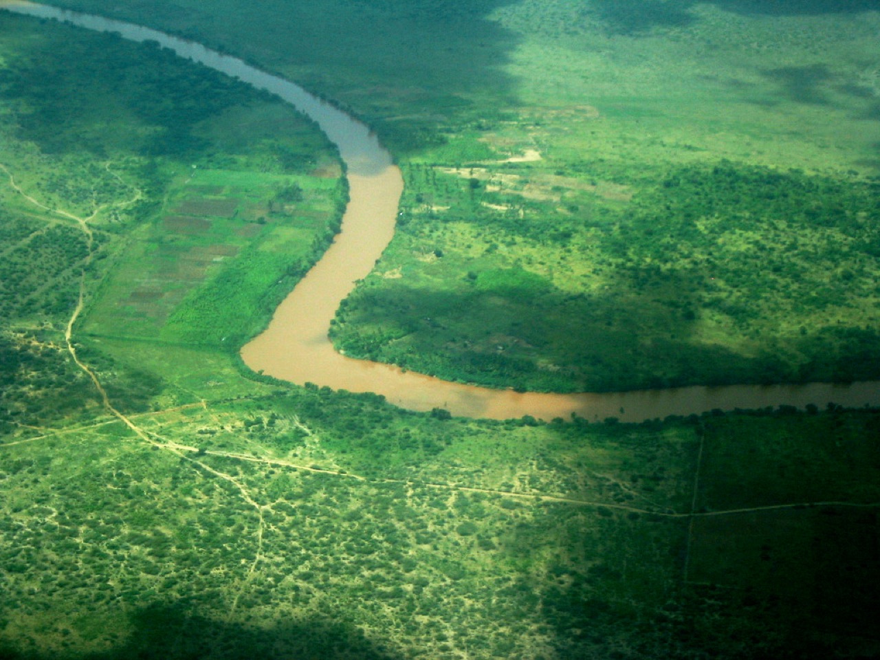 The Juba River near Jamaame, Somalia