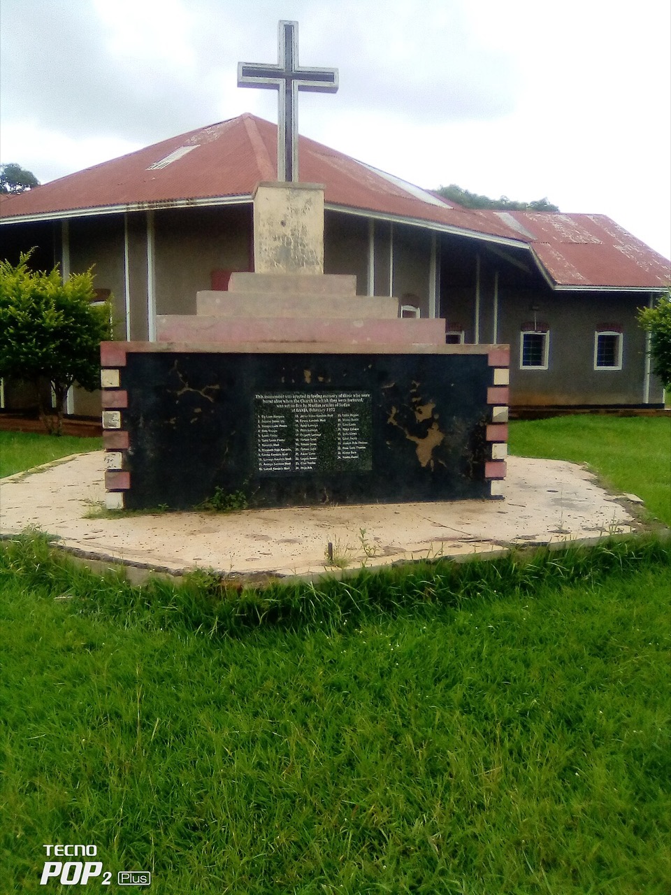A memorial at the Episcopal Church in Yei, South Sudan