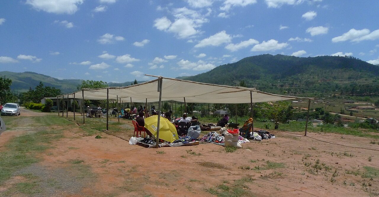 Food traders at a market, Eswatini
