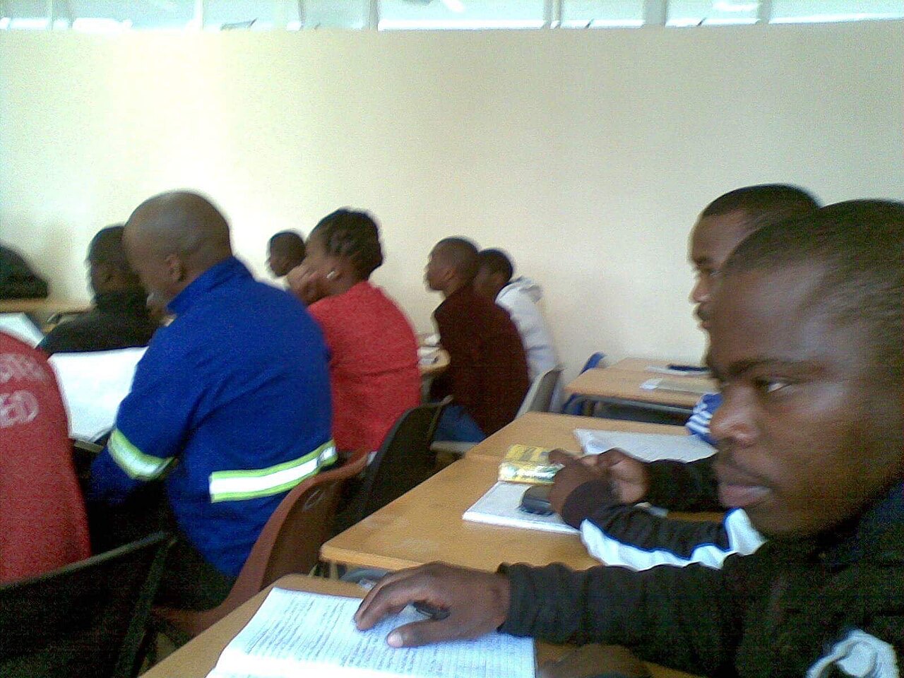 Students at the Swaziland College of Technology, Eswatini