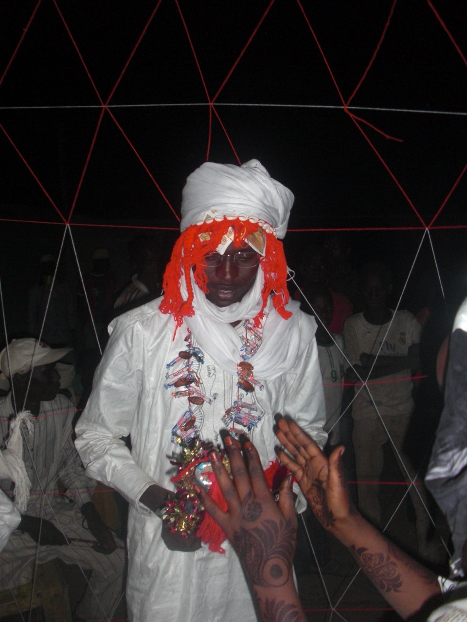 A participant at a traditional Chadian wedding
