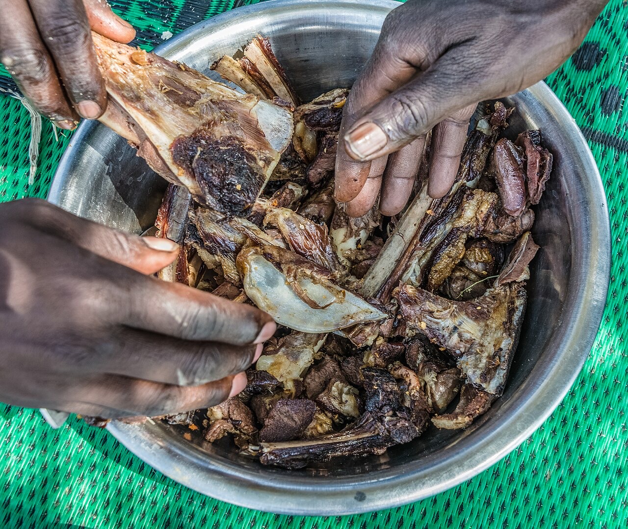 A meal at the market in Yao, Chad