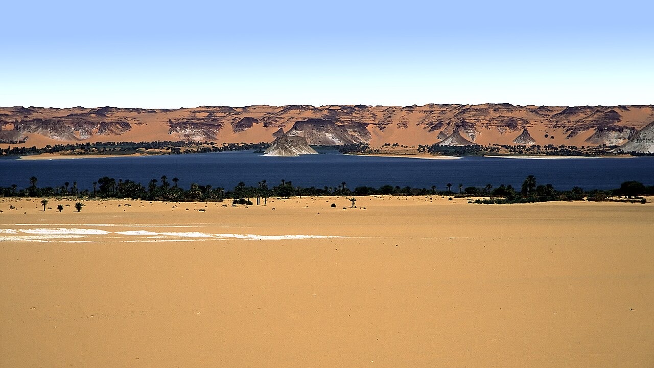 A lake at Ounianga Serir, Chad
