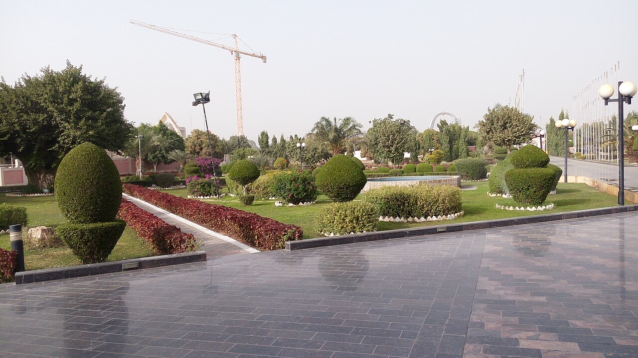 The courtyard of the presidential palace, Chad