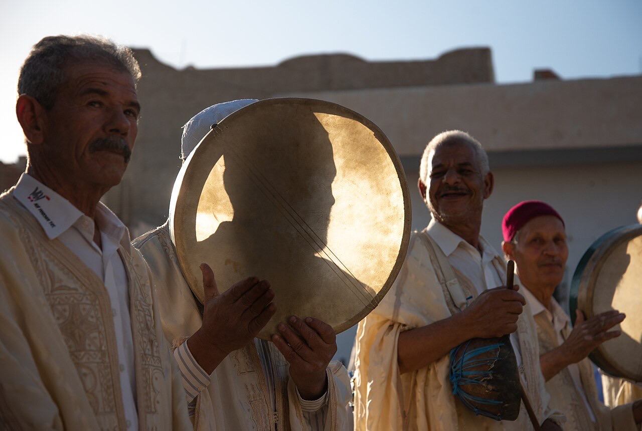 Musicians at the Rouhaniyat festival in Nefta, Tunisia