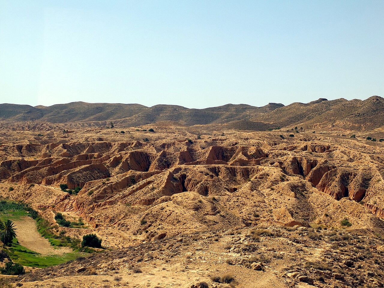 The Sahara beside route C104, Tunisia