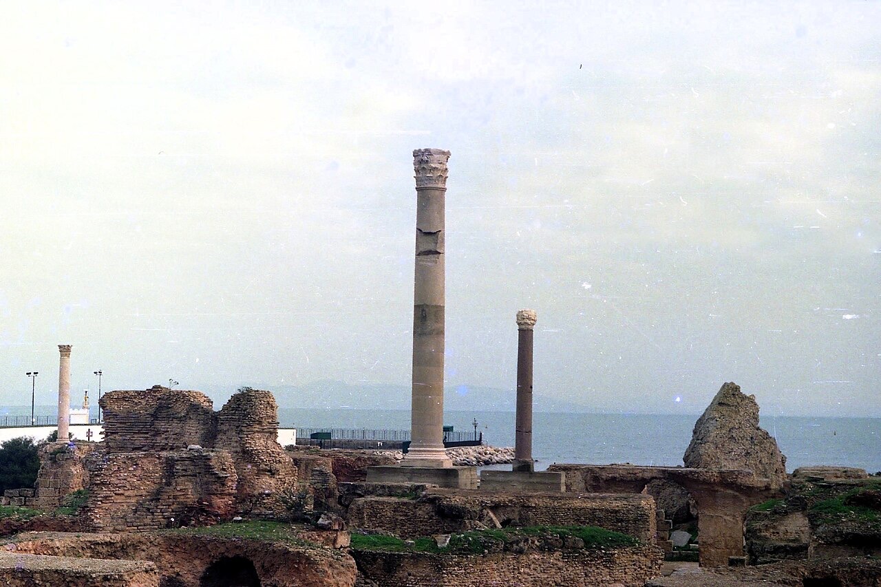 The ruins of the Antonine Baths in Carthage, Tunisia