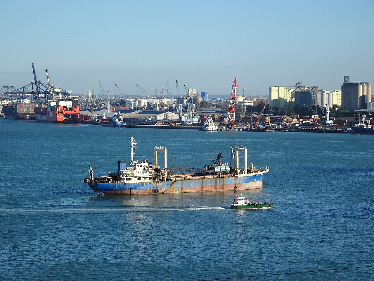 Port activity in Dar es Salaam, Tanzania