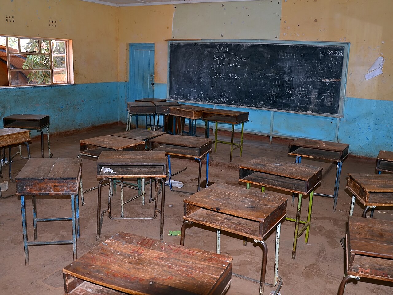 A classroom at Chizongwe Secondary School in Chipata, Zambia