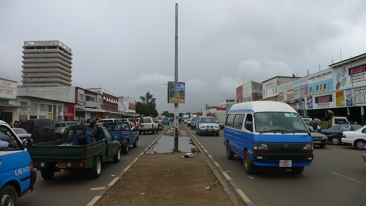 A street in Lusaka, Zambia