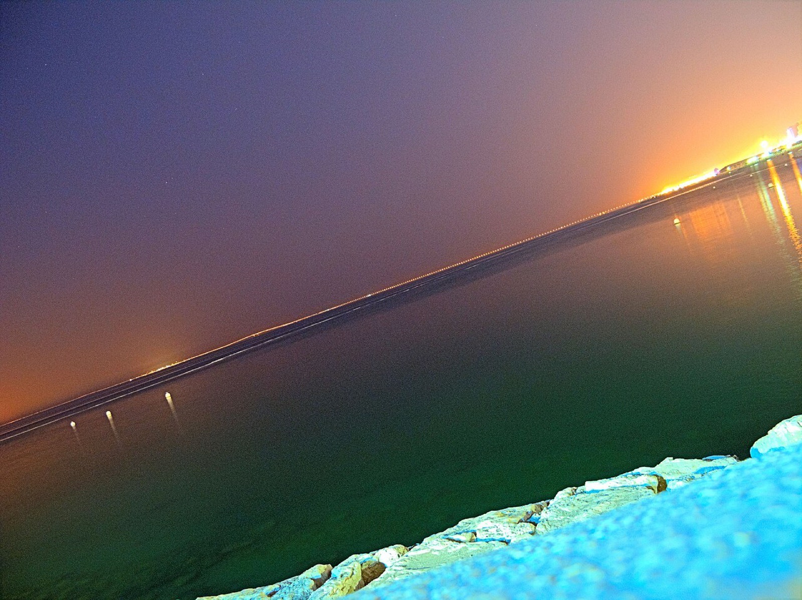 The King Fahd Causeway connecting Bahrain and Saudi Arabia