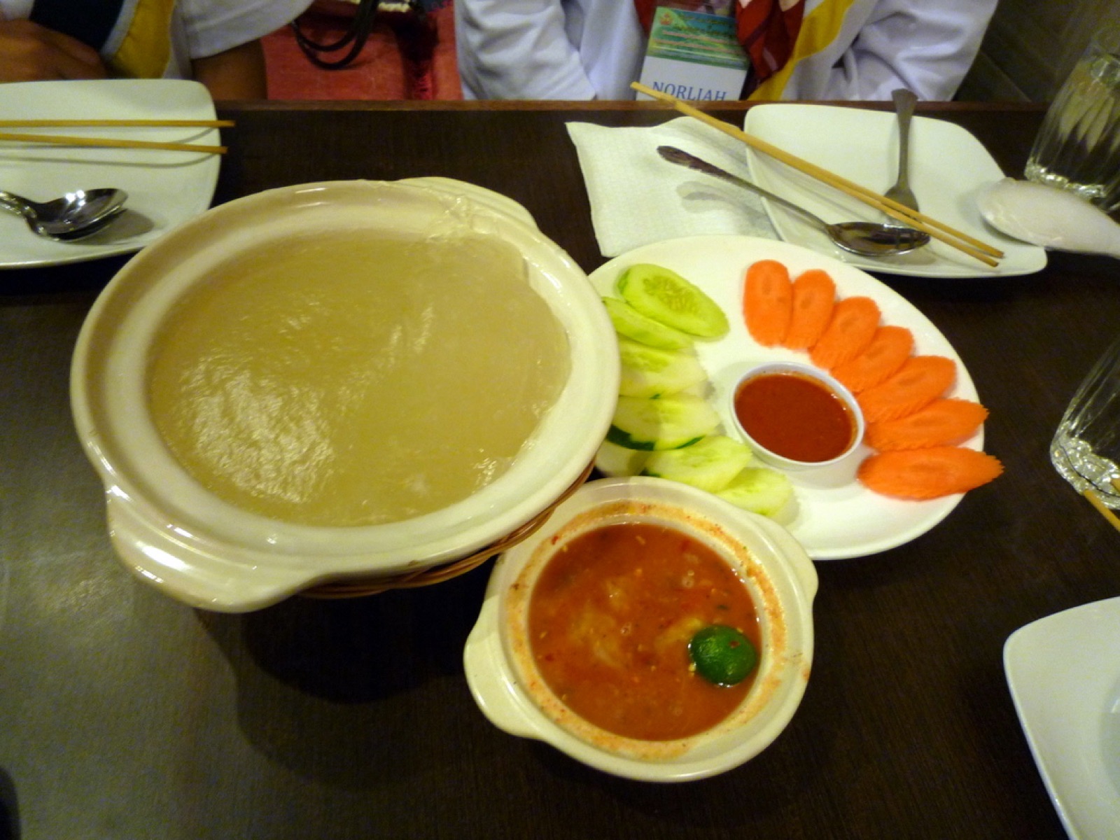 Ambuyat served in Bandar Seri Begawan, Brunei