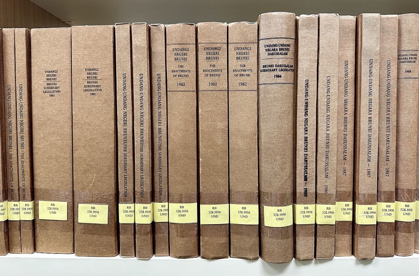 Volumes of Brunei’s laws at the Legislative Council building