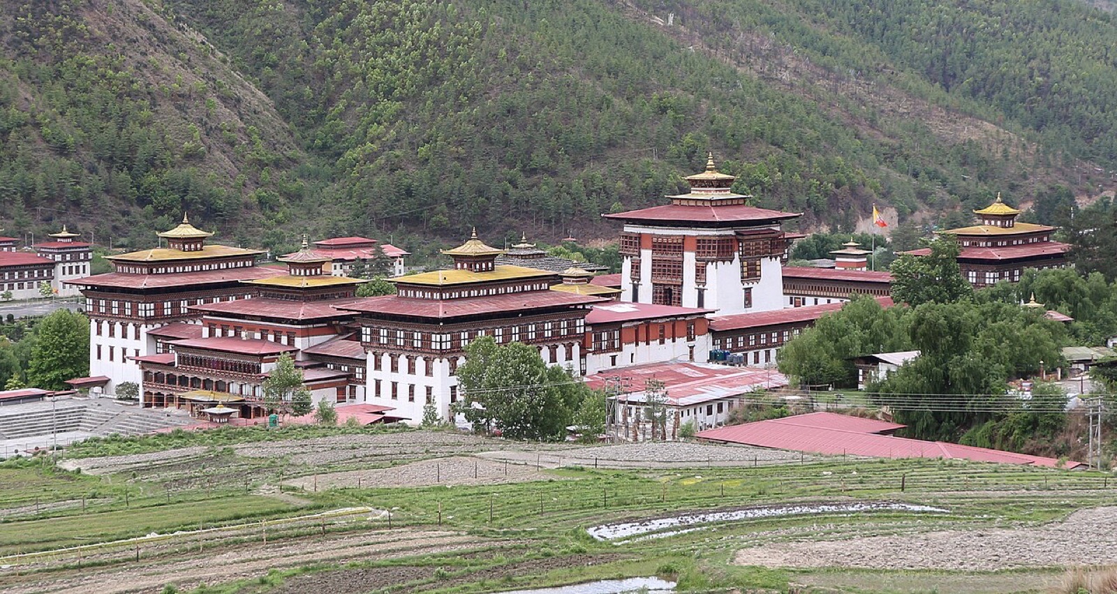 Tashichho Dzong in Thimphu, Bhutan