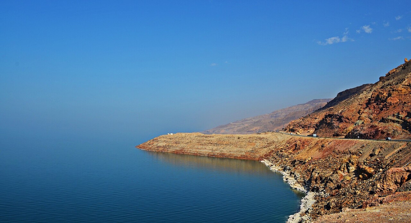The Dead Sea seen from its Jordanian shore