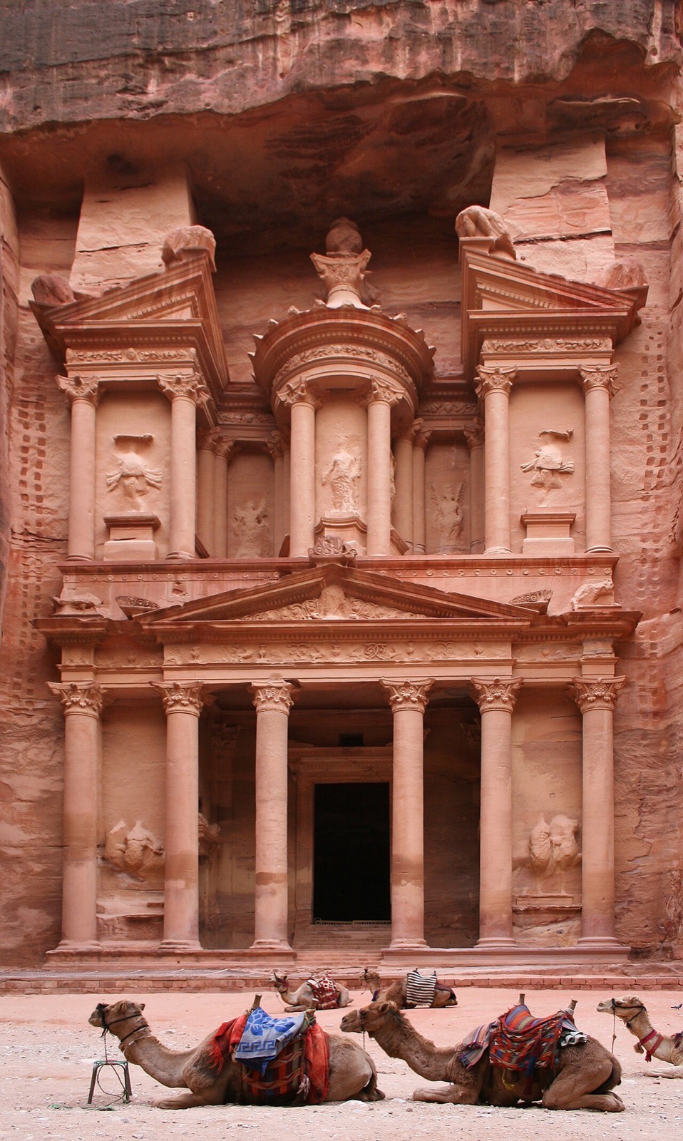 The rock-cut Treasury at Petra in Jordan