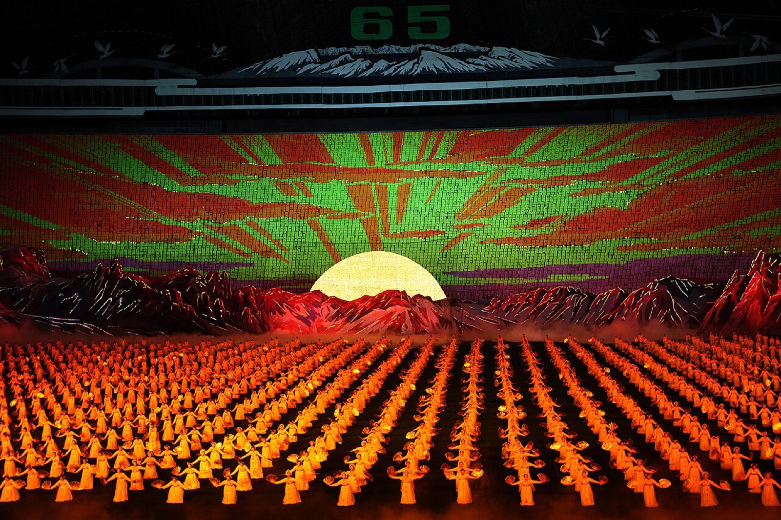 An Arirang mass performance in Pyongyang, North Korea