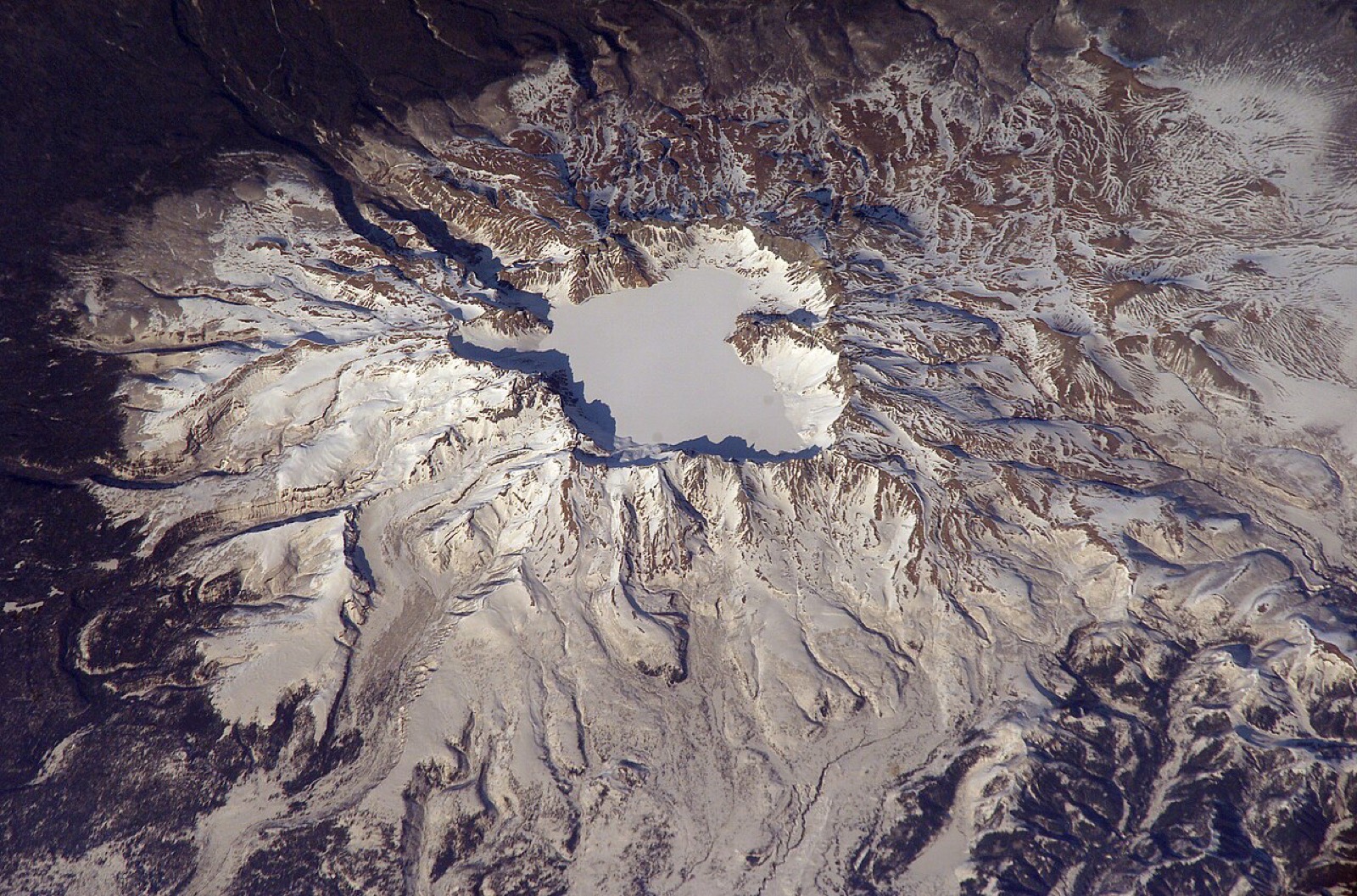 Paektu Mountain and its crater lake on the border of North Korea and China