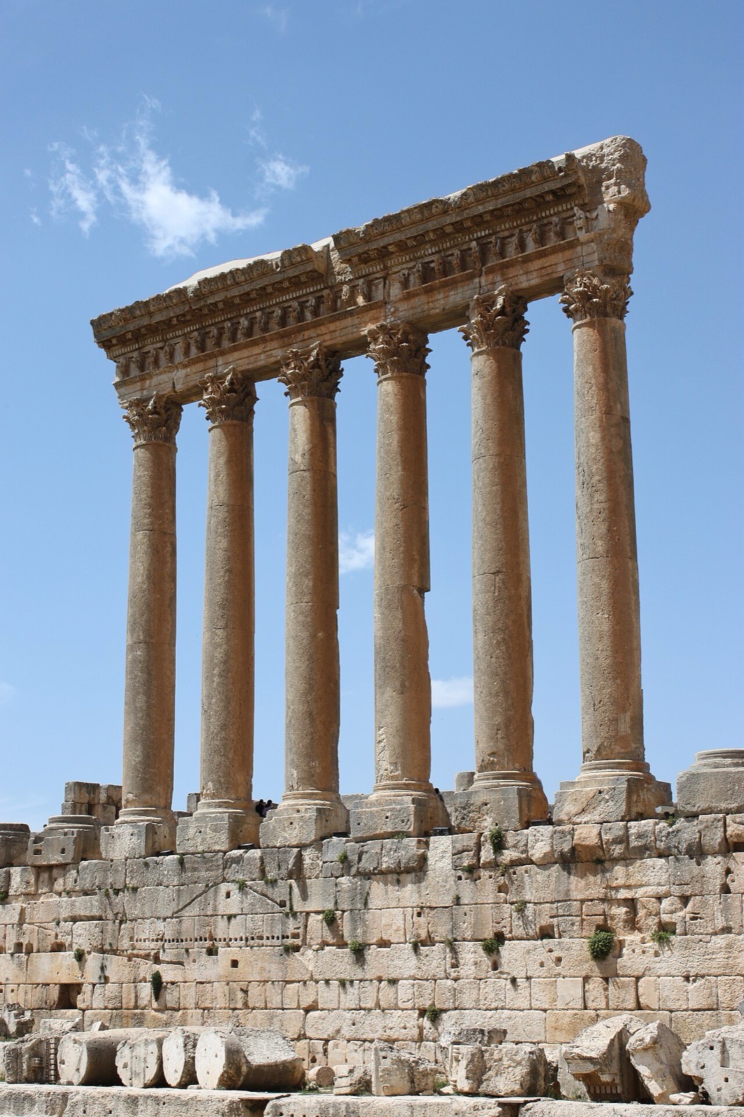 The Temple of Jupiter at Baalbek in Lebanon