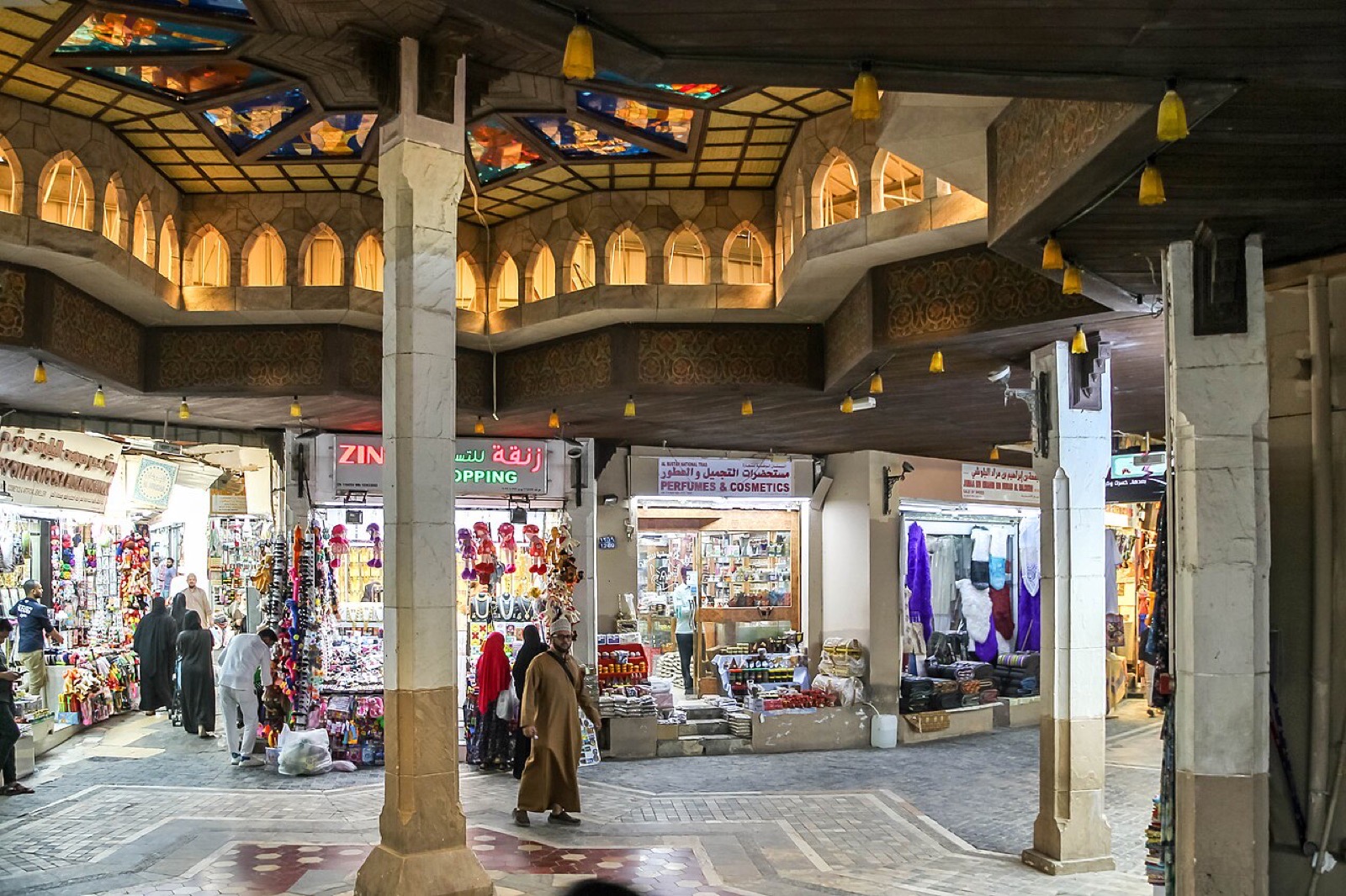 Shops in Muttrah Souq in Muscat, Oman