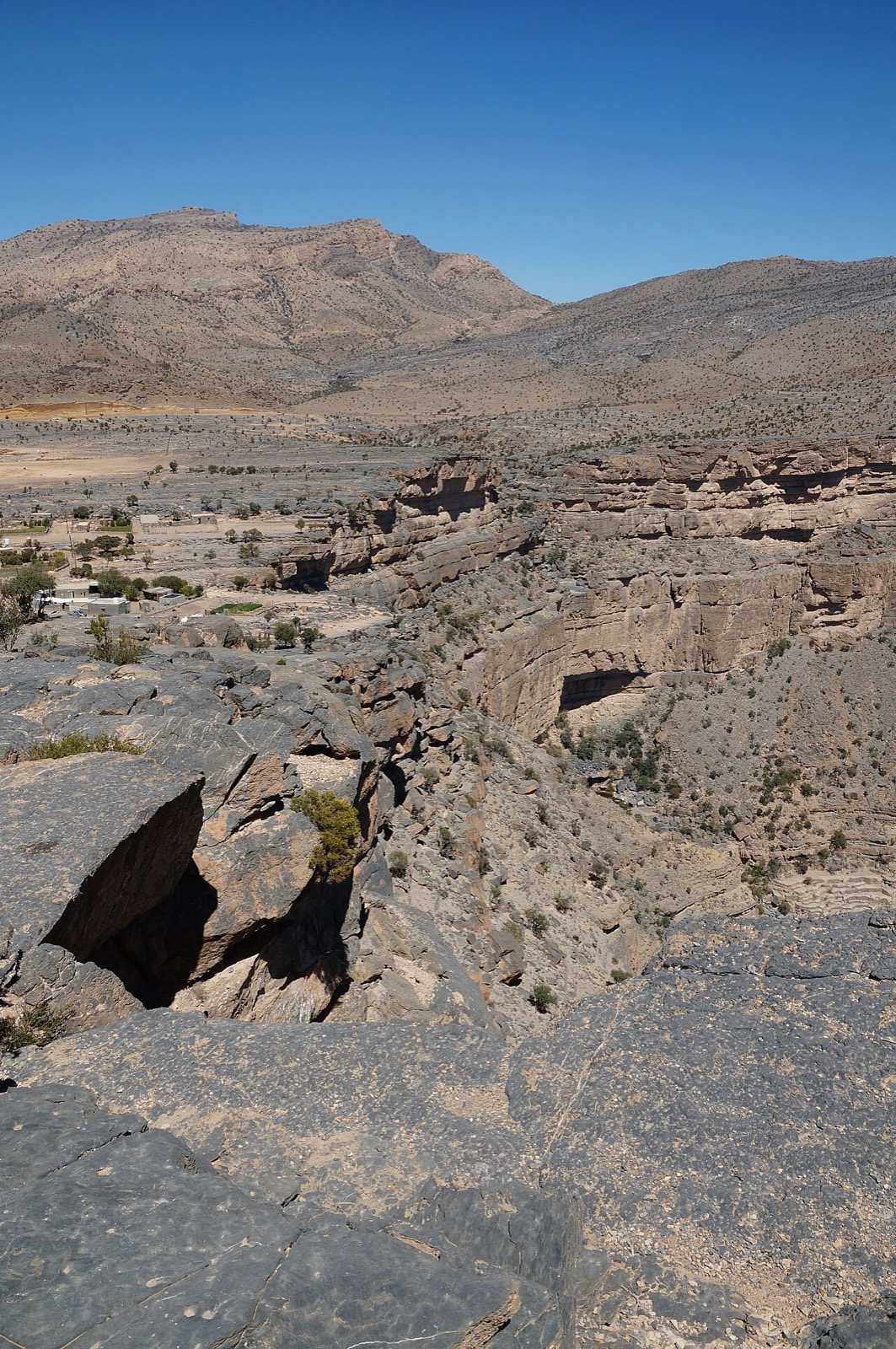 The canyon below the Jebel Shams plateau in Oman