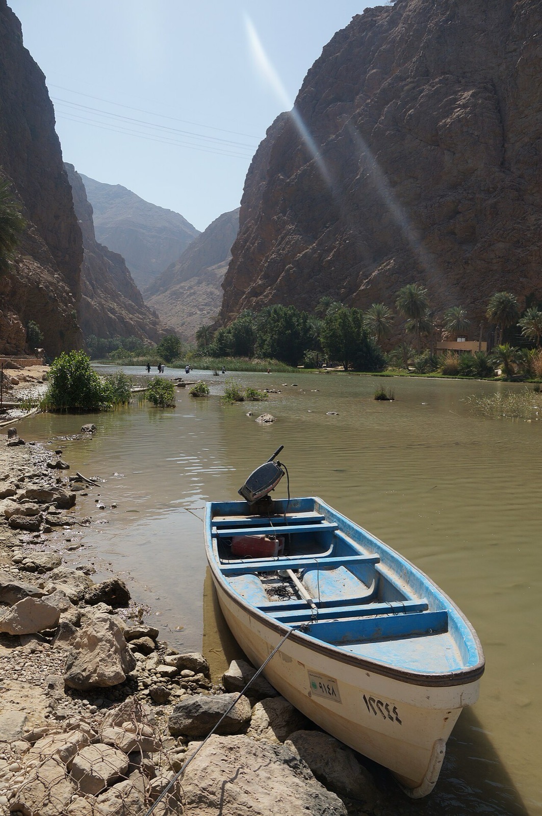 The rocky pools of Wadi Shab in Oman