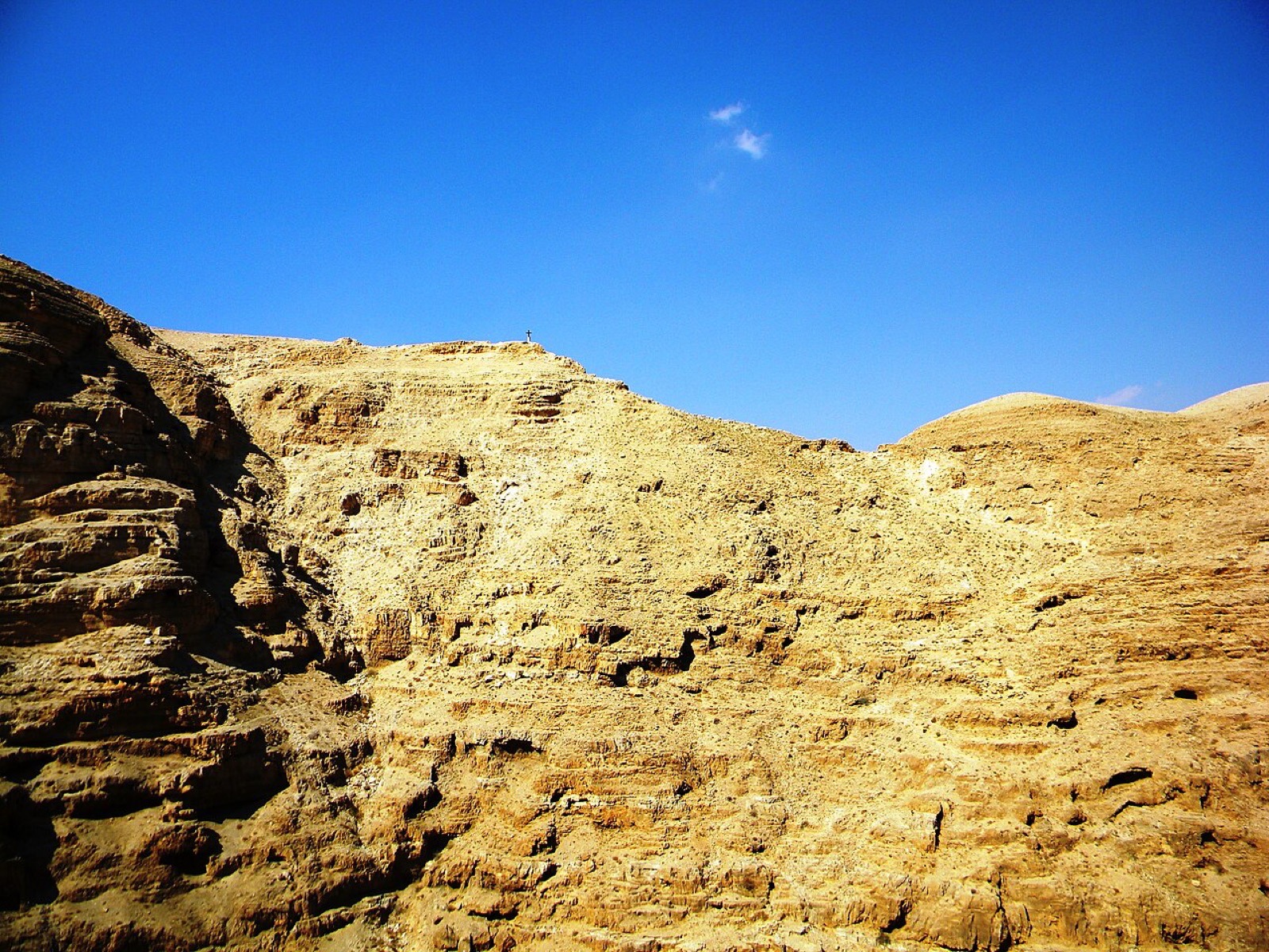 The rocky landscape of Wadi Qelt in the West Bank, Palestine