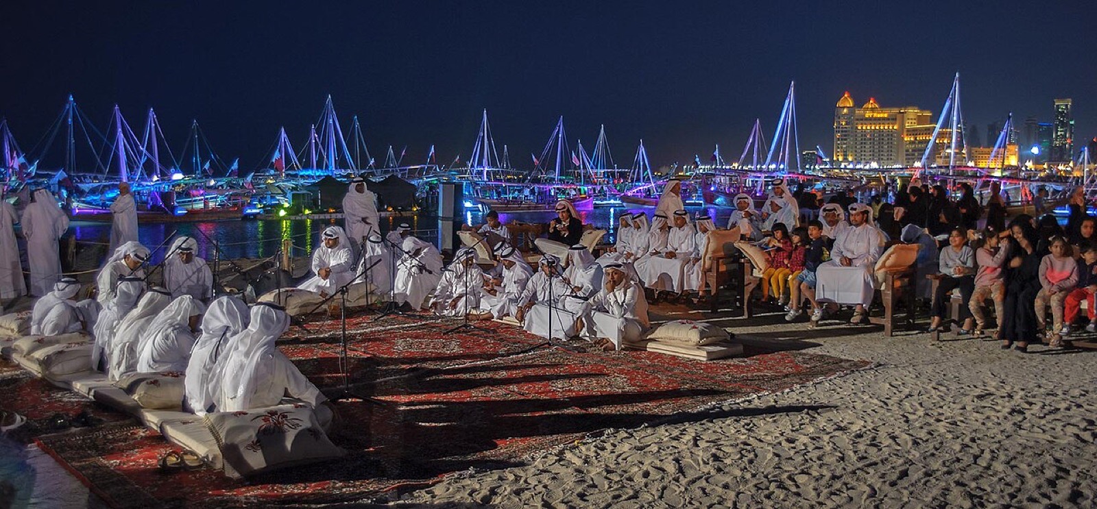 The traditional dhow festival at Katara Cultural Village in Qatar