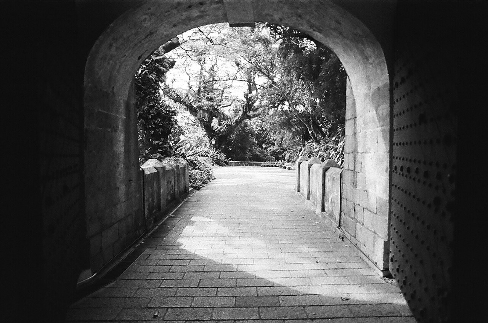 The historic Fort Gate at Fort Canning in Singapore