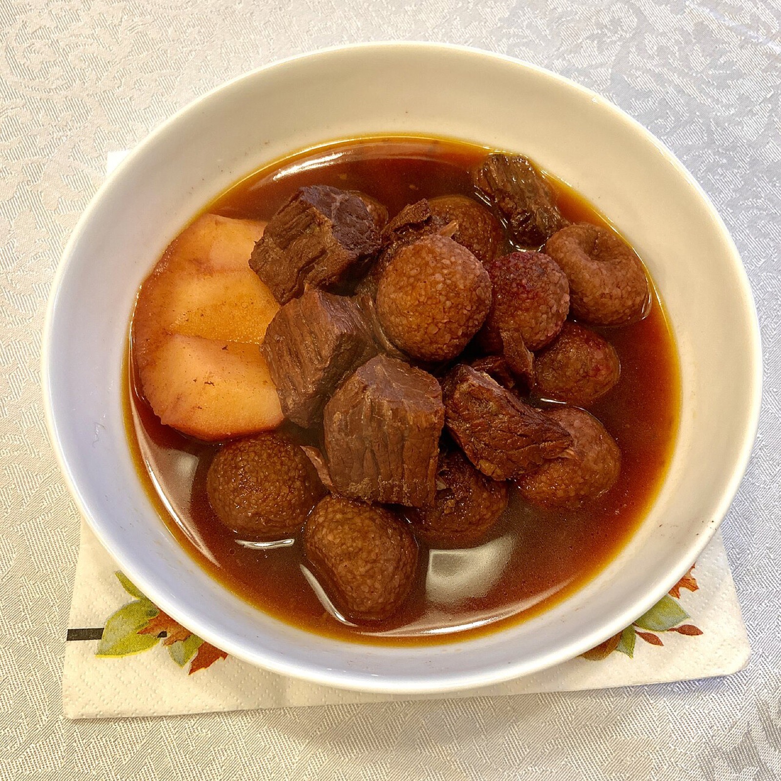 Kibbeh safarjaliyeh, a quince and meat dish associated with Syrian cooking