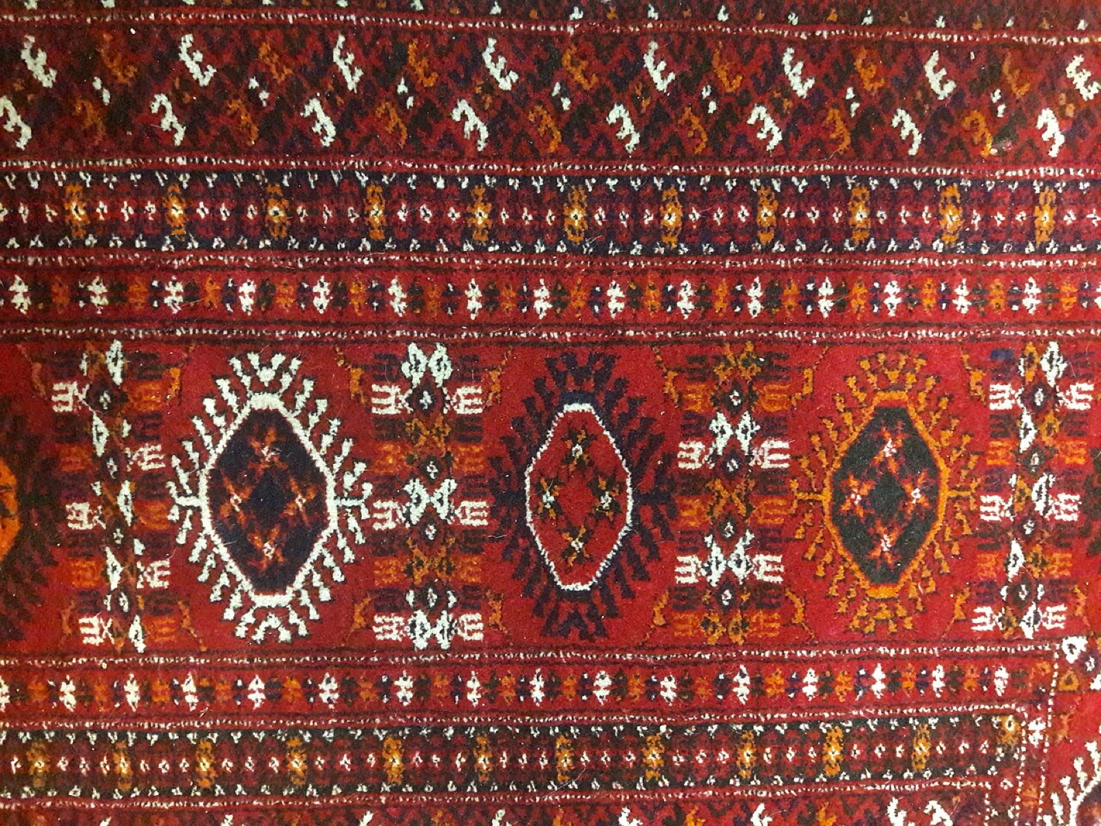A traditional Turkmen carpet