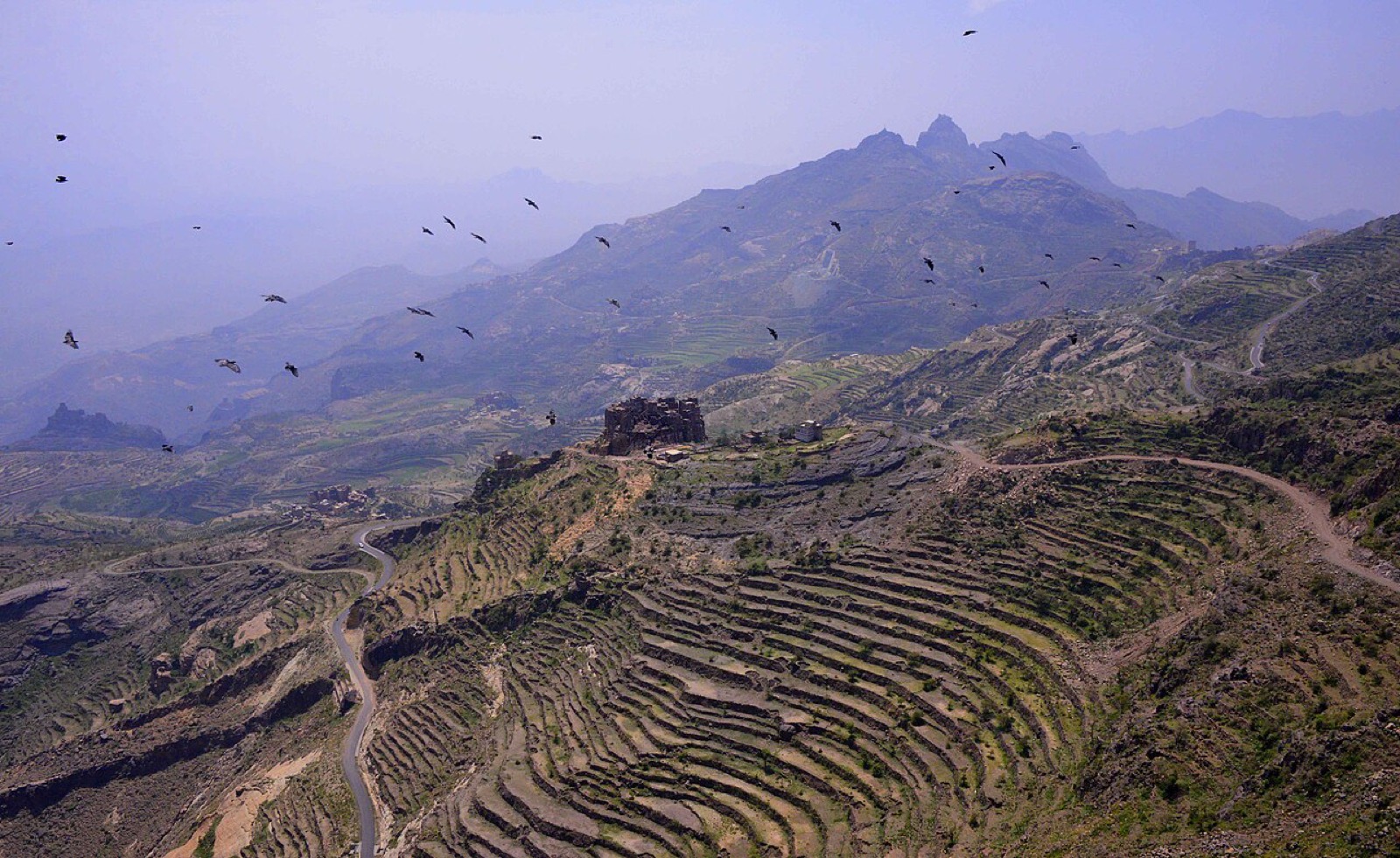 The Haraz mountain landscape in Yemen