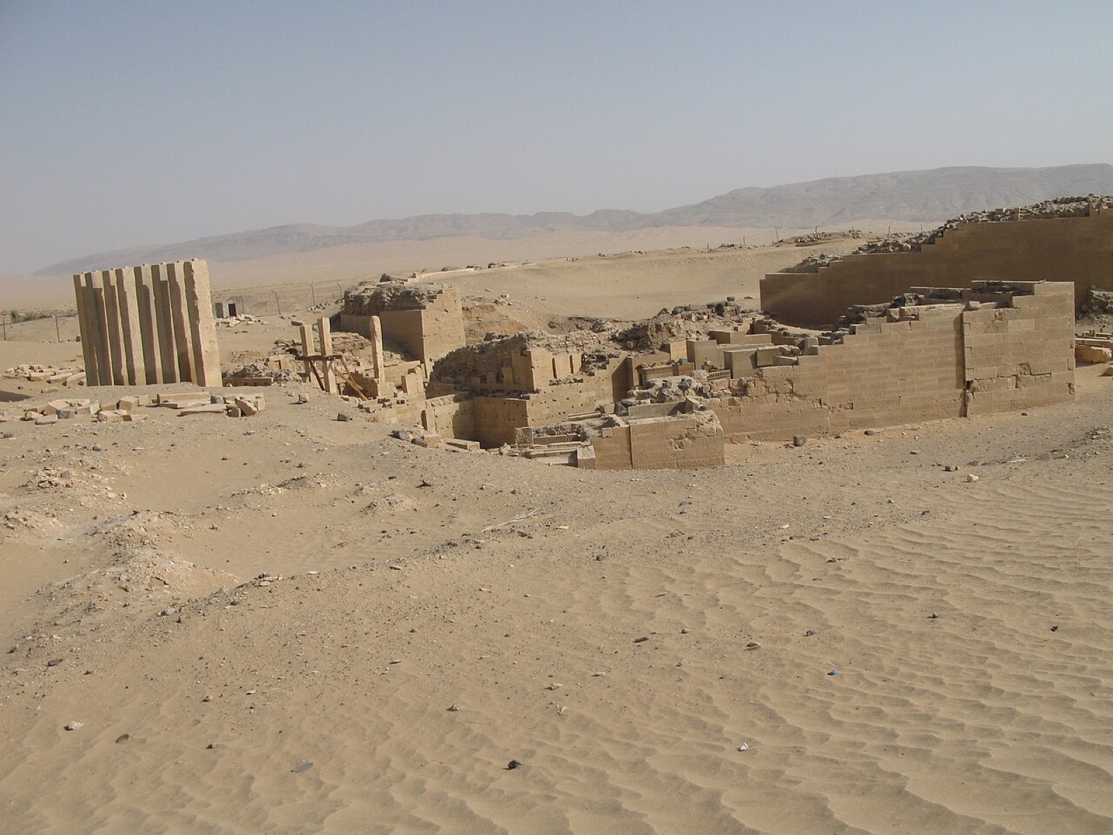 The ancient temple ruins at Marib in Yemen