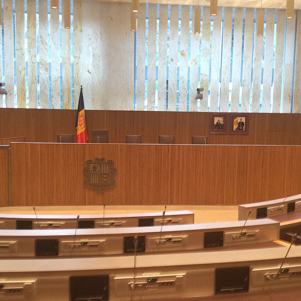 The debating chamber of Andorra’s General Council