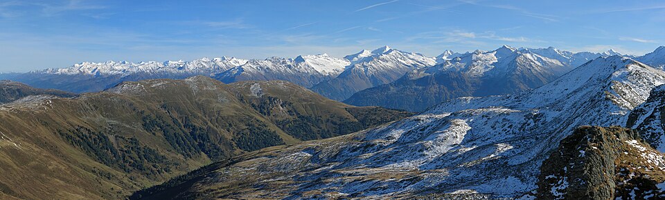 The alpine landscape of Hohe Tauern in Austria