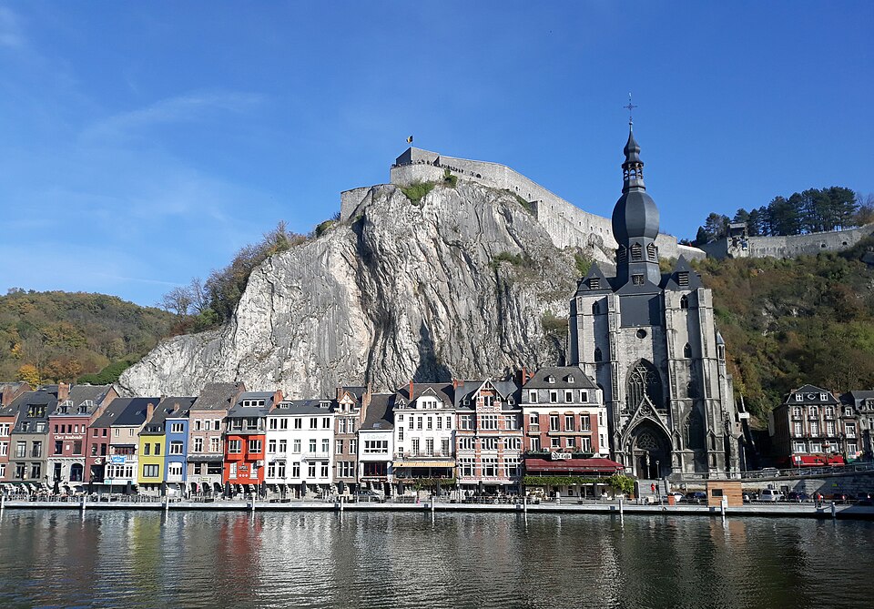 Dinant beside the River Meuse in Belgium