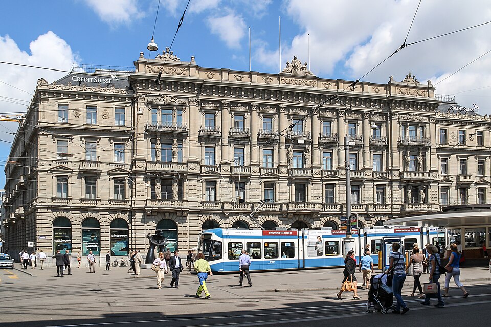 Paradeplatz in Zurich’s banking district