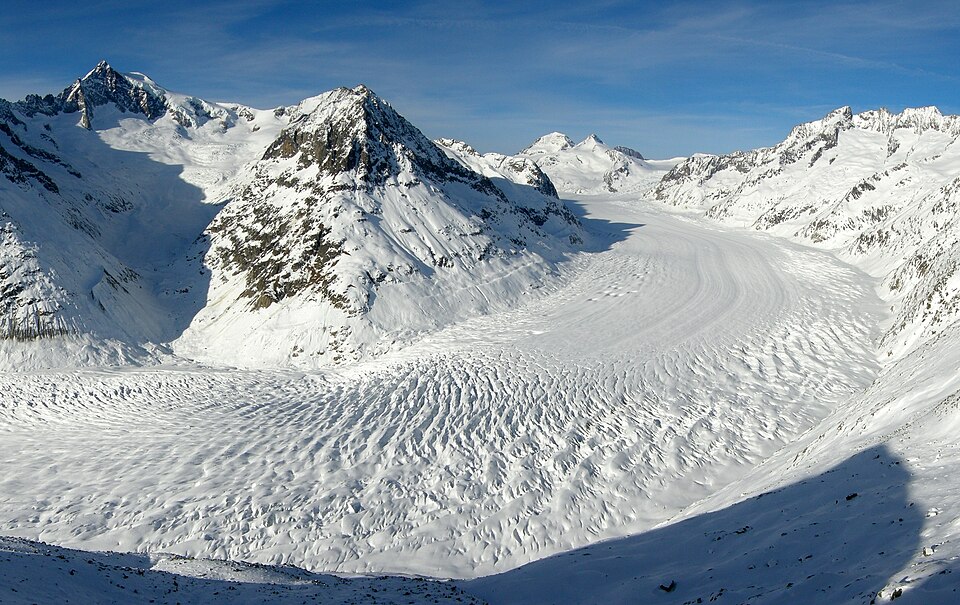The Aletsch glacier in the Swiss Alps