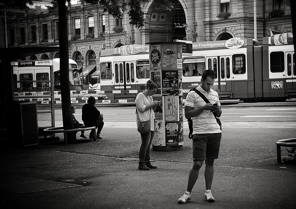 People on a street in Zurich
