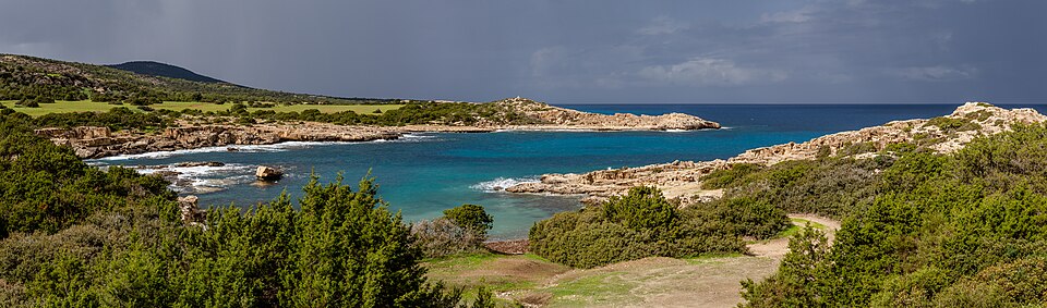 The Akamas coastal landscape in Cyprus