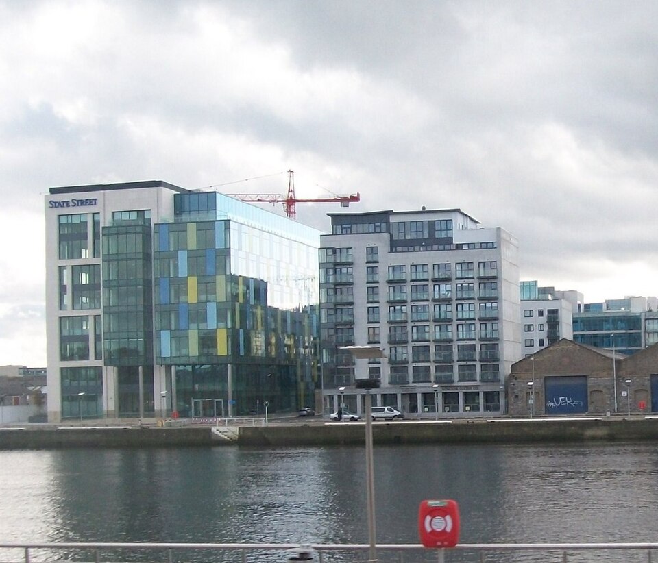 Office buildings beside Sir John Rogerson’s Quay in Dublin’s Docklands