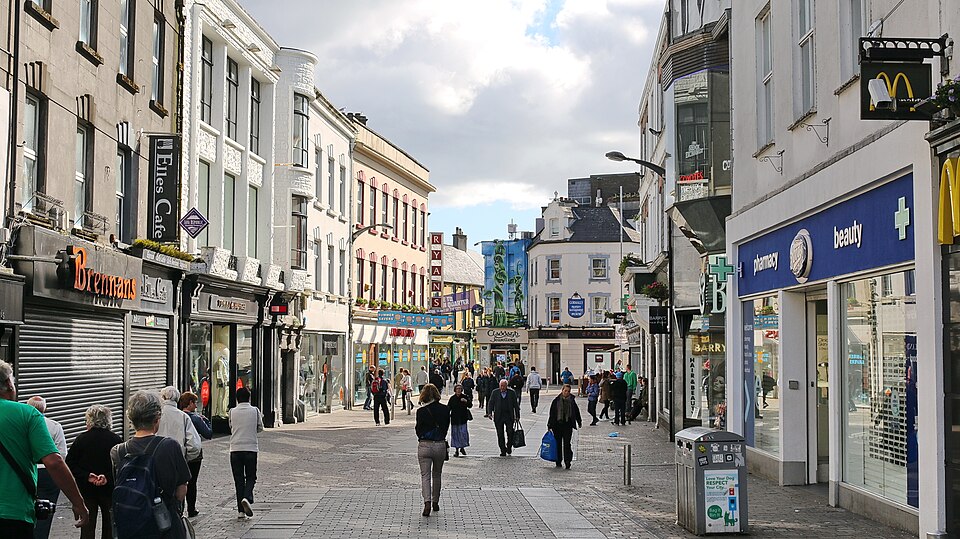 People on a street in Galway