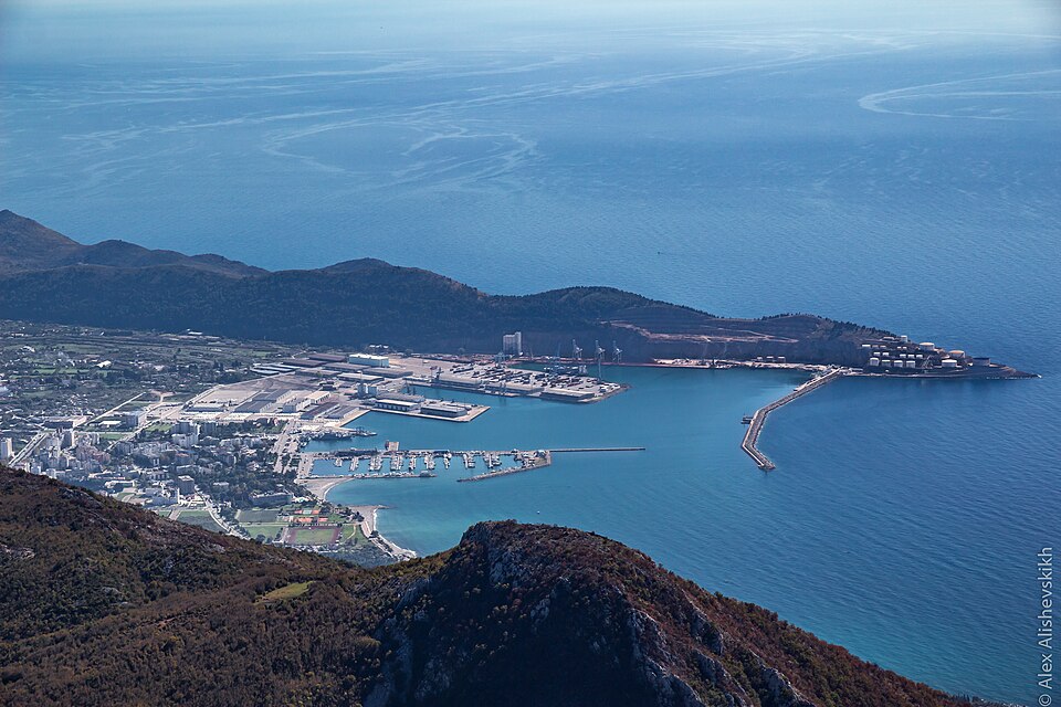 The port of Bar in Montenegro