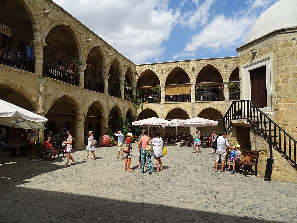 The courtyard of Büyük Han in North Nicosia