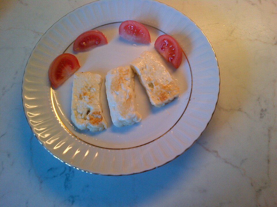 Hellim cheese associated with Turkish Cypriot cooking
